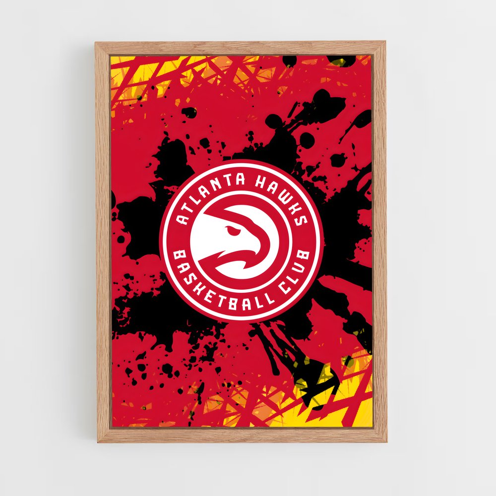 Poster Hawks en Flamme – affiche Basketball (vue 4)